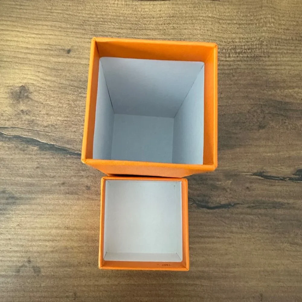 Hermes Gift Box Set Orange & Brown Small Size
